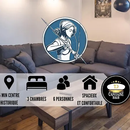 Le Logis De L'arc - 5min Hypercentre - Max 6 Personnes Apartment
